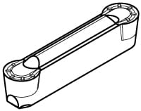Grooving Insert: R0205M0GMN KC5010, Solid Carbide