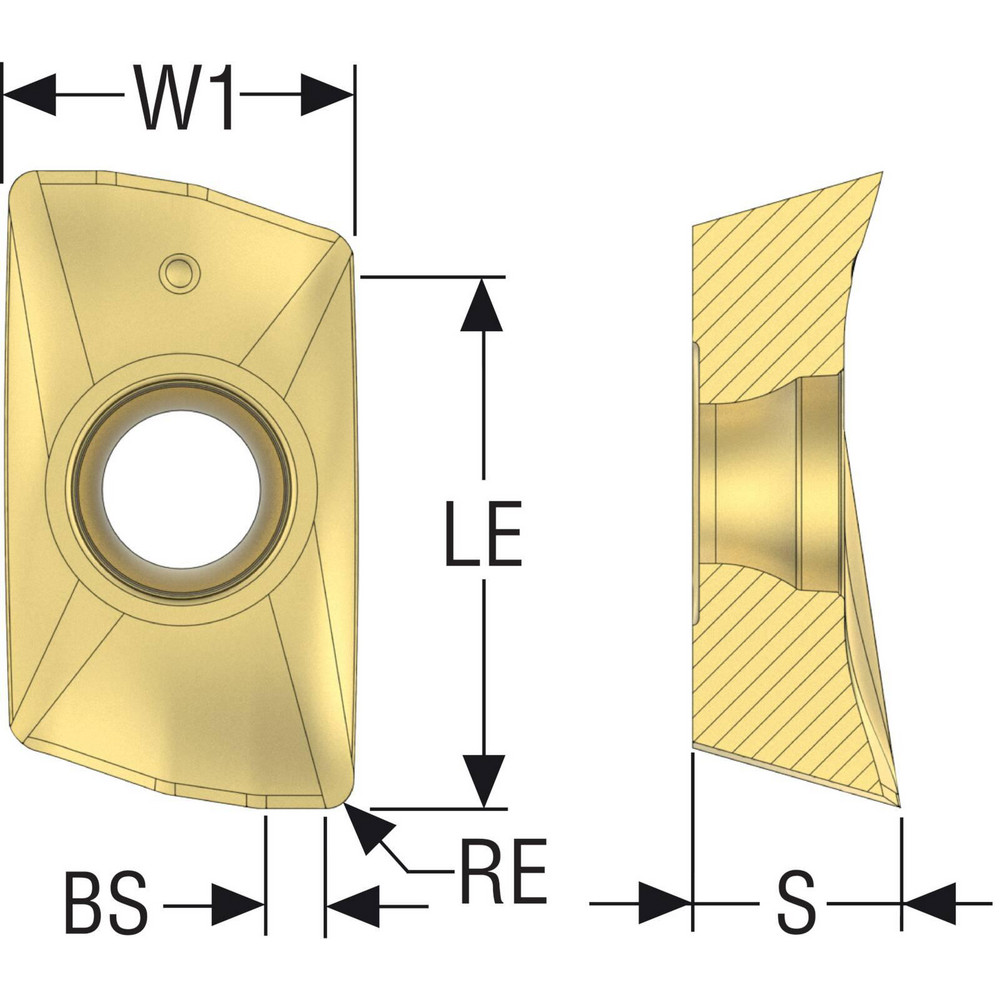 Seco Milling Insert ANSI XOEX120431RM07, ISO XOEX120431RM07