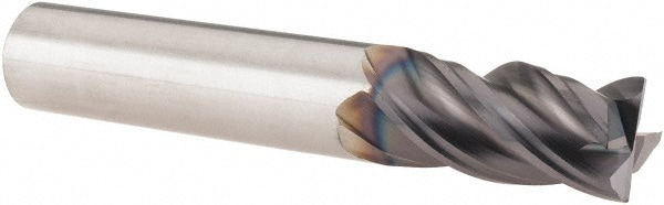 SGS 36729 Corner Radius End Mill: 1/2" Dia, 1" LOC, 0.015" Radius, 4 Flutes, Solid Carbide Image