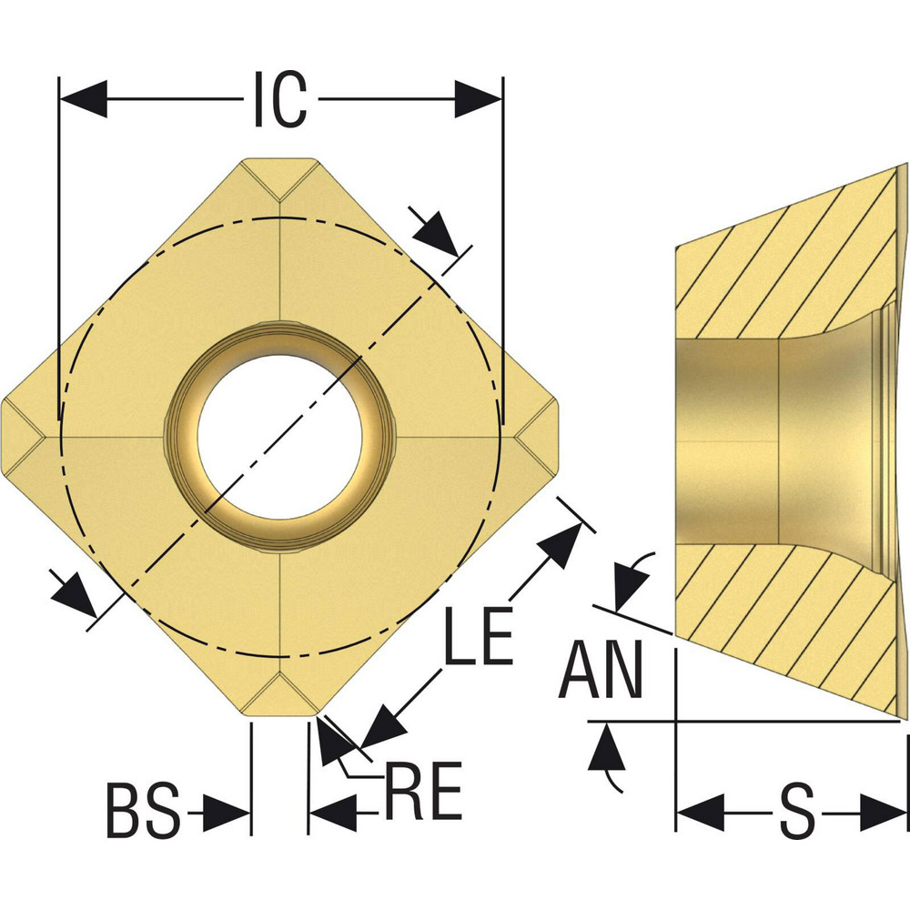 Seco Milling Insert ANSI SEEX09T3AFTNM08, ISO SEEX09T3AFTNM08