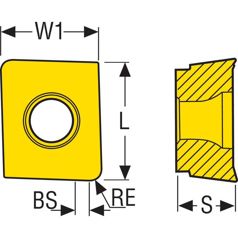Seco Milling Insert ANSI ACET150612TRM11, ISO ACET150612TRM11