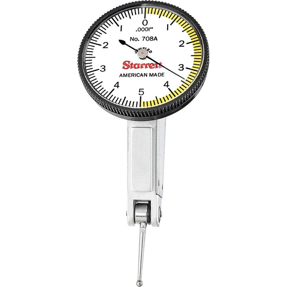 Starrett 64212 Dial Test Indicators: 0.01 Max, 0-5-0, Horizontal Image