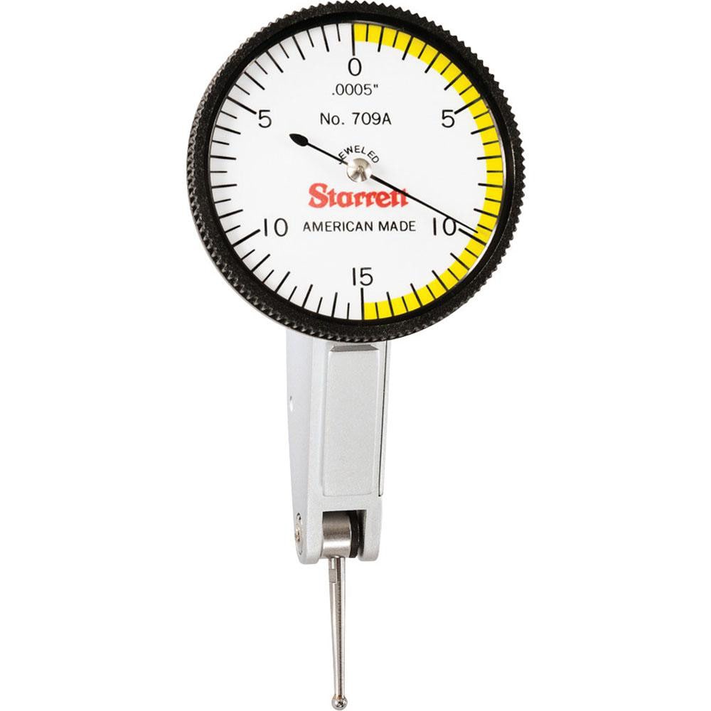 Starrett 64214 Dial Test Indicators: 0.03 Max, 0-15-0, Horizontal Image