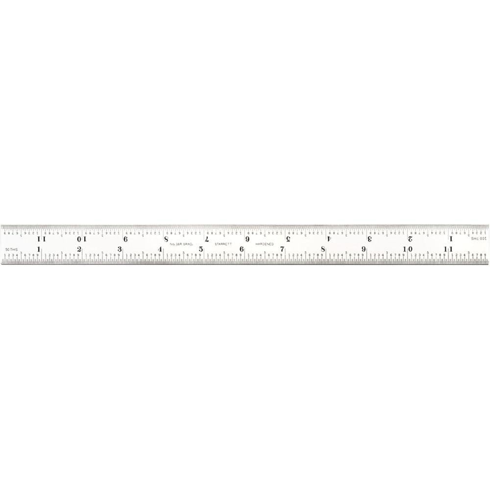 Starrett 50087 12 Inch Long Blade, 16R Graduation Combination Square Blade Image