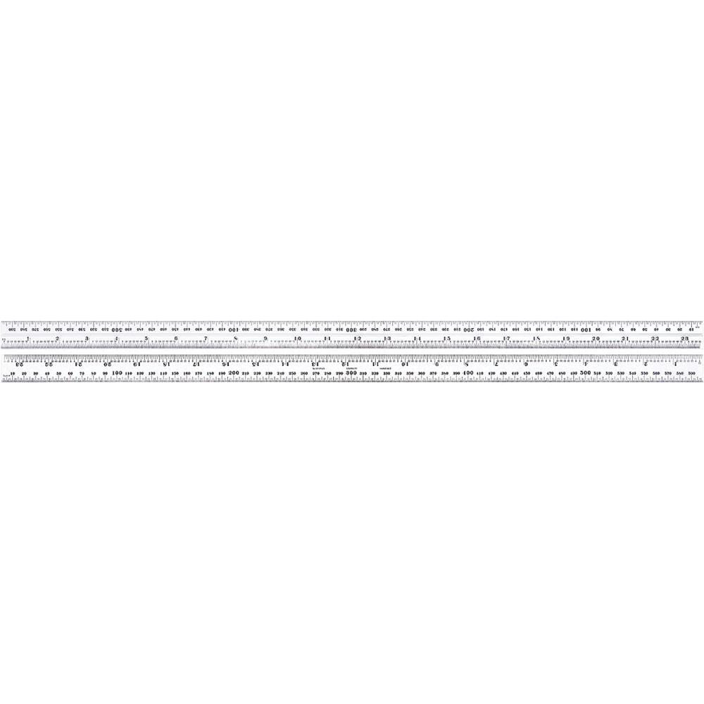 Starrett 55994 24 Inch Long Blade, 600mm Long Blade, English and Metric Graduation Combination Square Blade Image