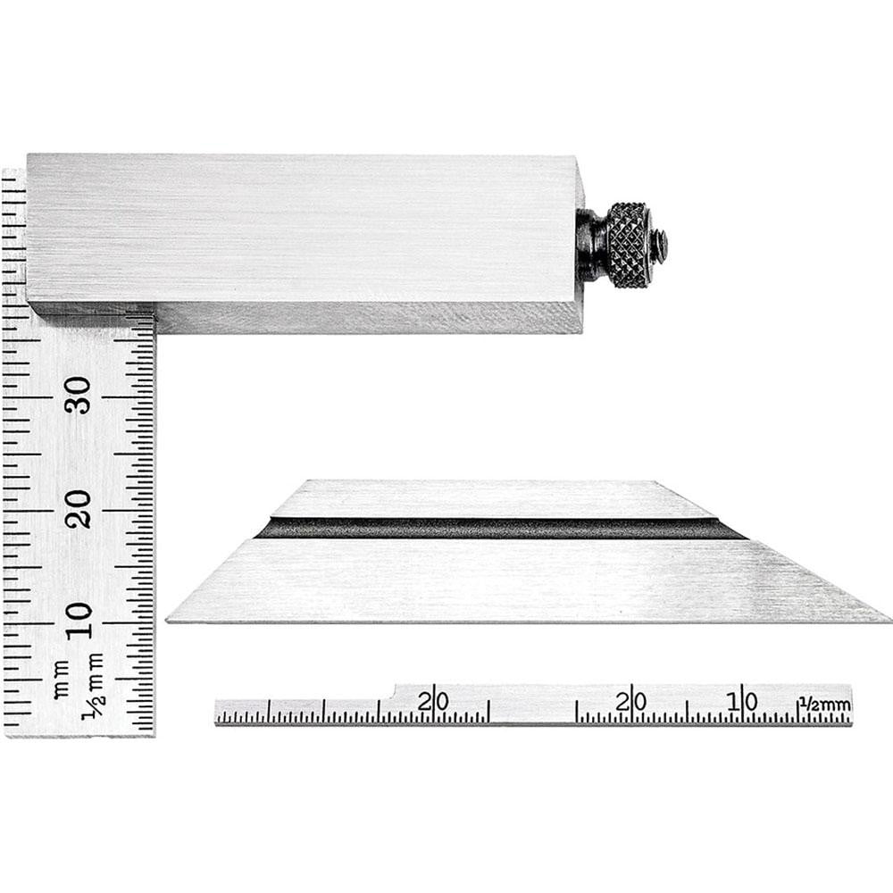 3 Piece, 2-1/2 Inch Base Length x 3/32 Inch Wide Base, 2-1/4 Inch Blade Length x 5/32 Inch Wide Blade, 0.50, 1.00 mm Graduation, Square Set