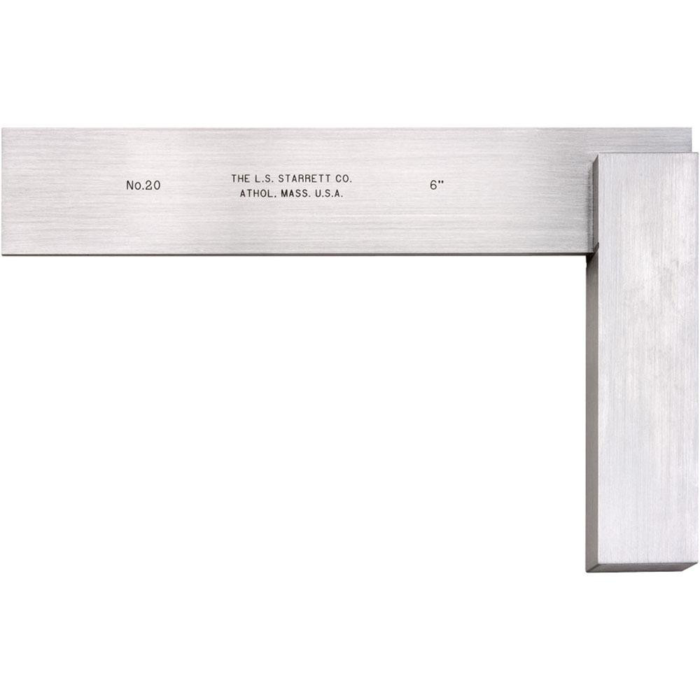 6" Blade Length, 4-5/16" Base Length Steel Square - 0.0025mm Accuracy