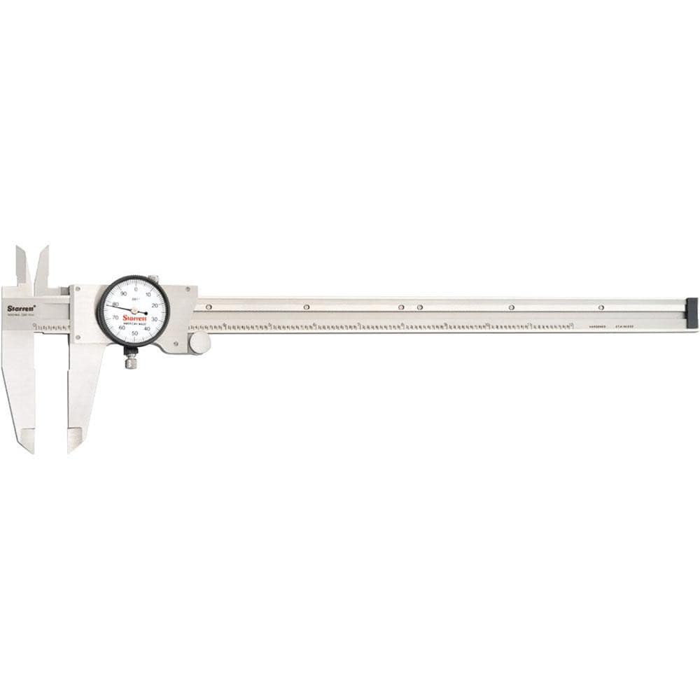 Dial Caliper: 12'' Range, 0.001'' Graduation, 0.1'' per Revolution