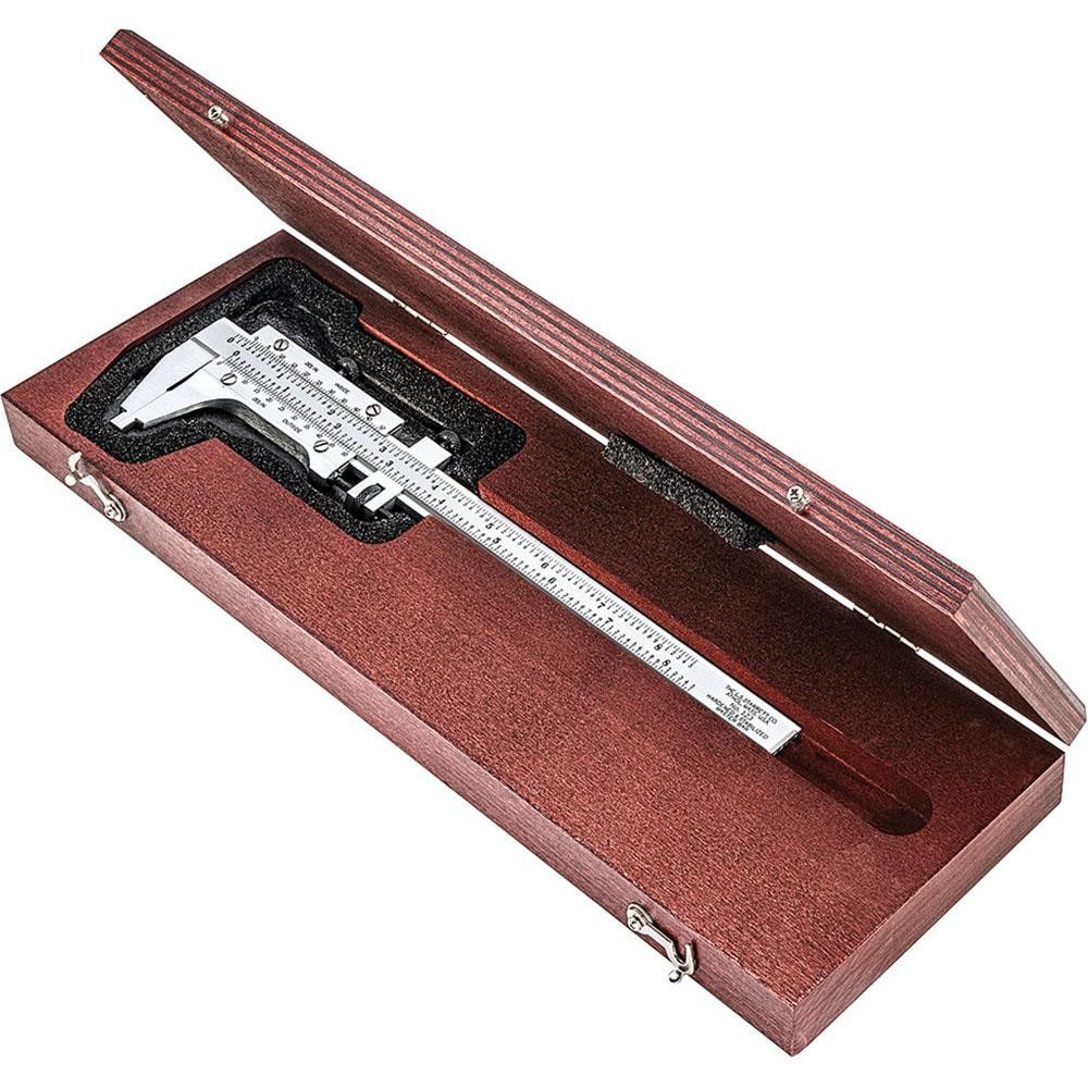 Vernier Caliper: 0 to 6", 0.0005" Accuracy, 0.001" Graduation, Steel