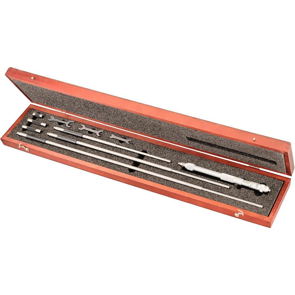 Starrett 50550 Mechanical Inside Micrometer Set: 8" Range, Satin Chrome Finish Image