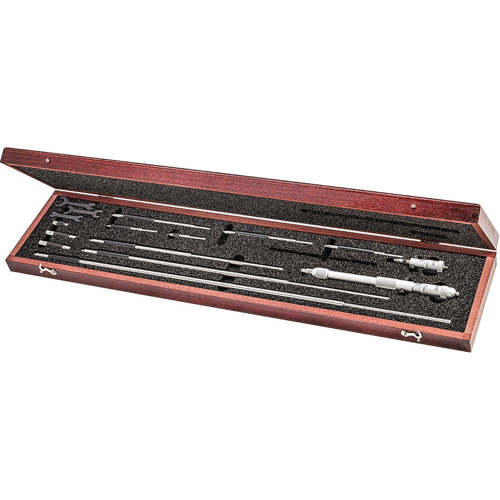 Starrett 50554 Mechanical Inside Micrometer Set: 2" Range, Satin Chrome Finish Image