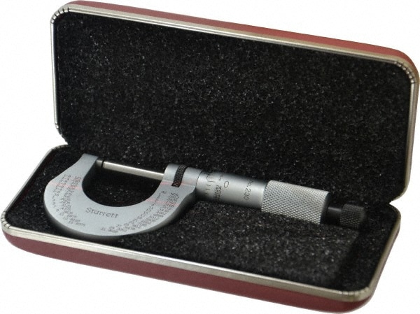 Starrett 86409174 Mechanical Outside Micrometer: 1" Range, 0.0001" Graduation Image