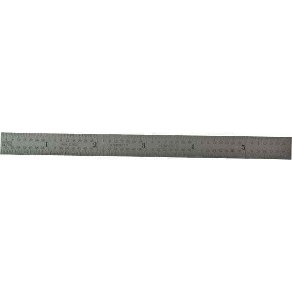 Starrett 5 3 4 Long 1 64 1 32 And 0 5 1mm Graduation Flexible Steel Rule Msc Industrial Supply