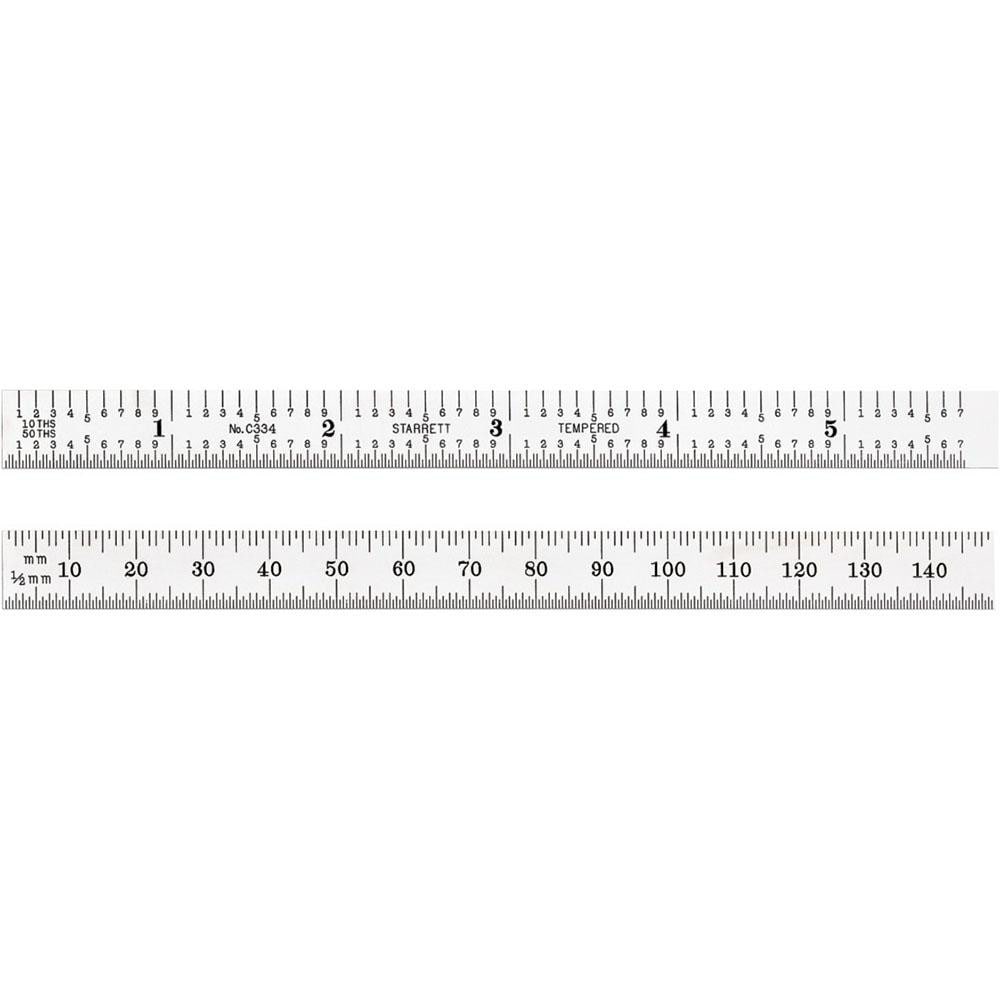 SPI - Steel Rule: 12″ OAL, 16R Graduation, 1″ OAW - 69745784 - MSC  Industrial Supply