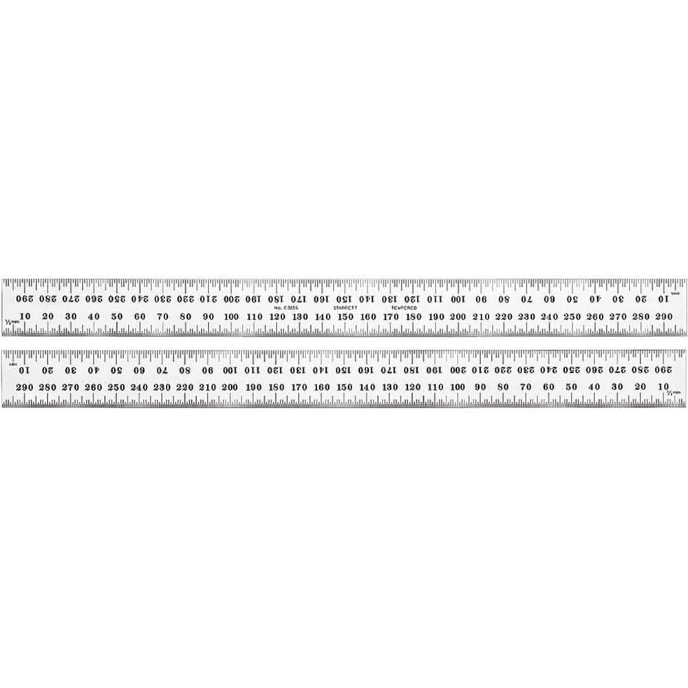 PEC Tools 150 mm Hook Rule Rigid zero-glare machinist ruler with markings  .5mm and mm