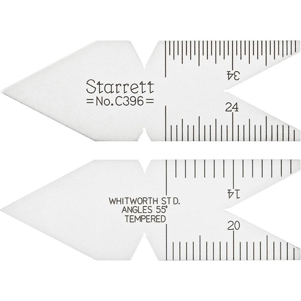 Starrett 51477 55° Angle, Satin Chrome Coated Steel Center Gage Image