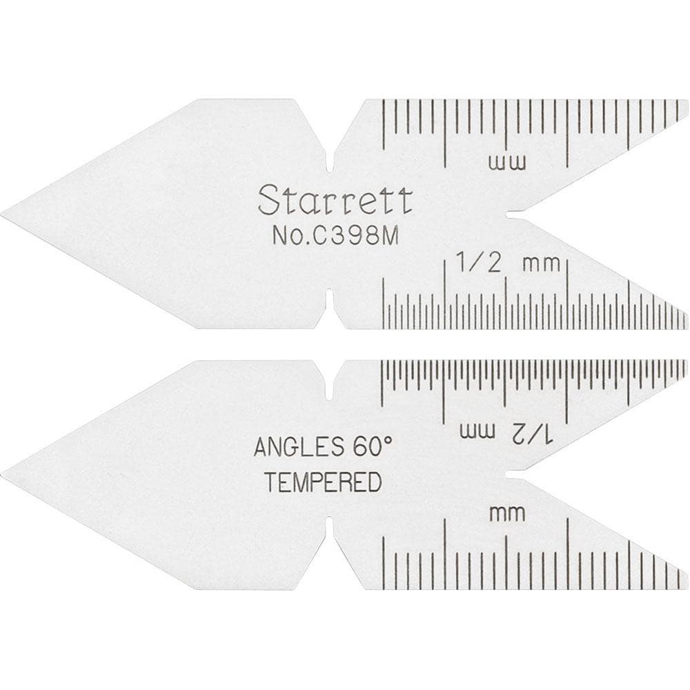 Starrett 51478 60° Angle, Satin Chrome Coated Steel Center Gage Image