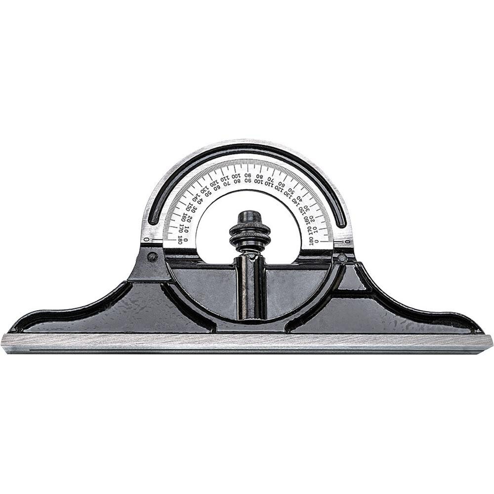 12 to 24 Inch Long Blade, Reversible Combination Square Protractor Head