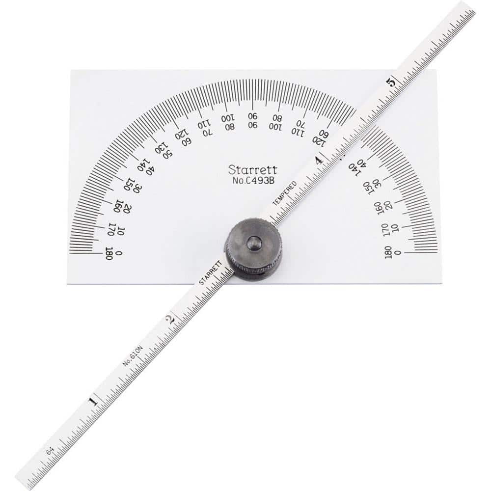 0 to 6 Inch Rule Measurement Range, 0 to 180° Angle Measurement Range, Rectangle Head Protractor and Depth Gage