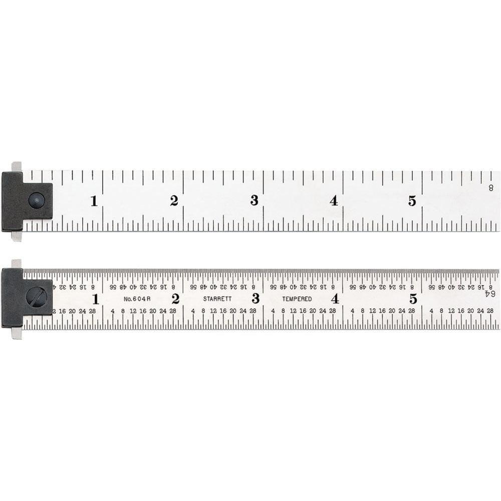 SPI - Steel Rule: 6″ OAL, 4R Graduation, Rigid, 3/4″ OAW - 78988128 - MSC  Industrial Supply