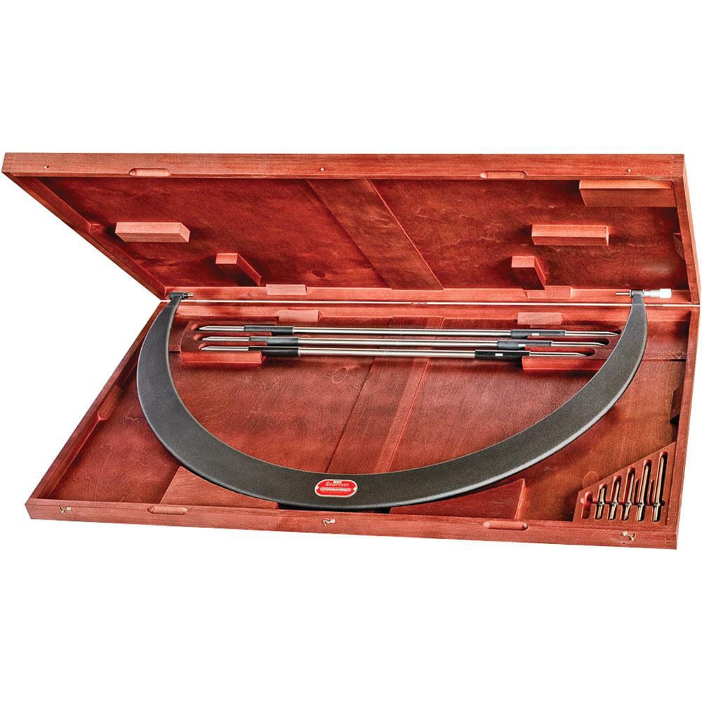 Starrett 52999 Mechanical Interchangeable Anvil Micrometer: 42 to 48" Range, 2 Anvils 