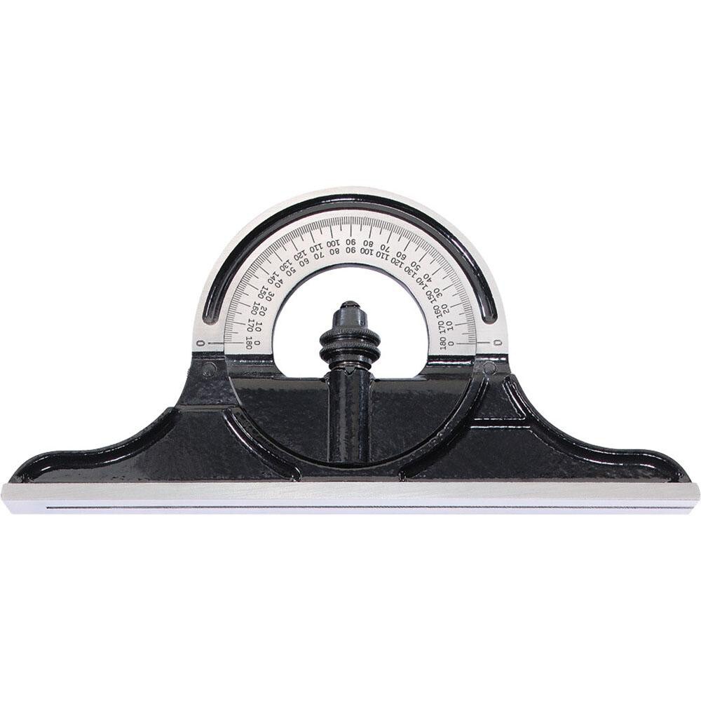 12 to 24 Inch Long Blade, Reversible Combination Square Protractor Head