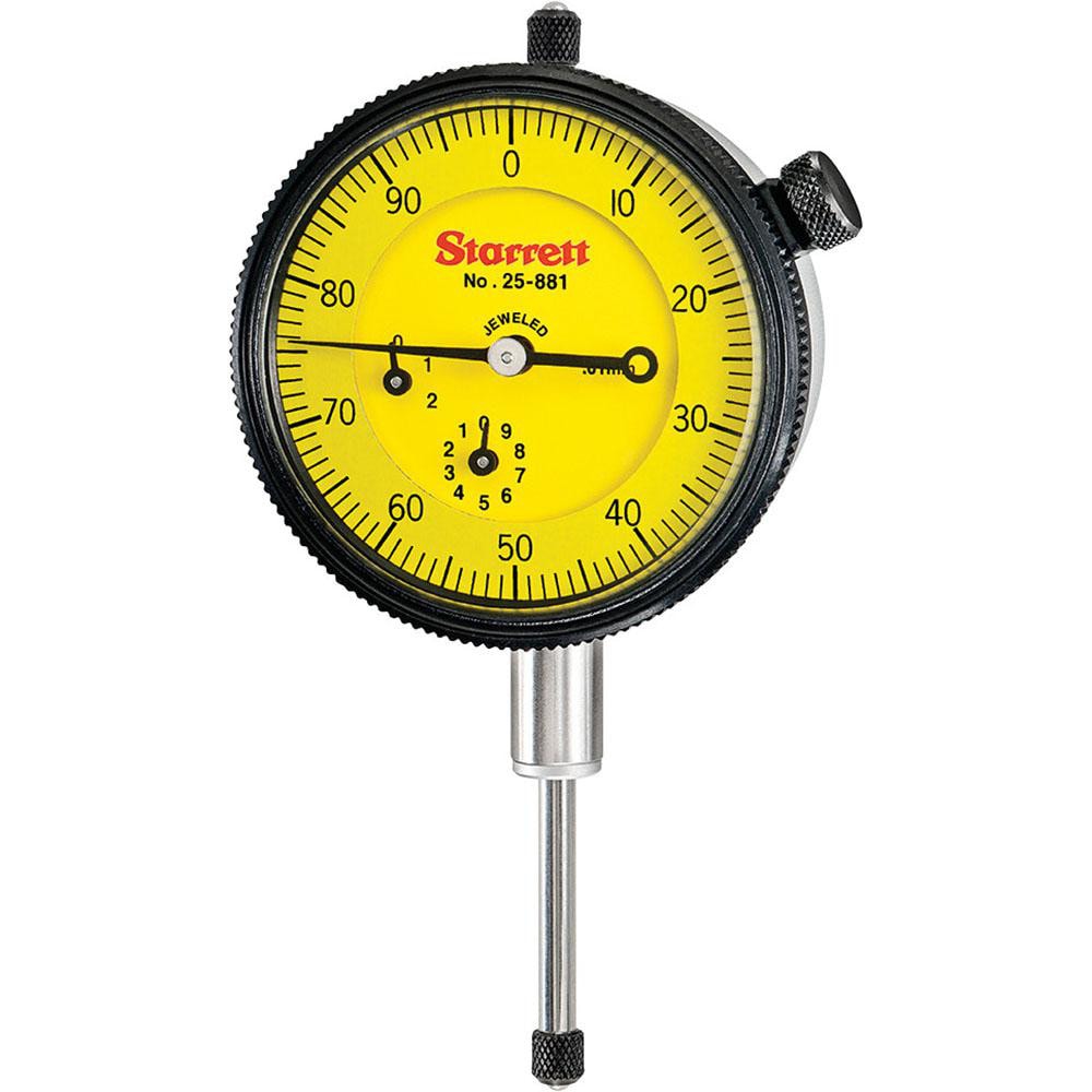 Starrett 53307 Dial Drop Indicator: 0 to 0-100 Dial Reading, 2-1/4" Dial Dia Image