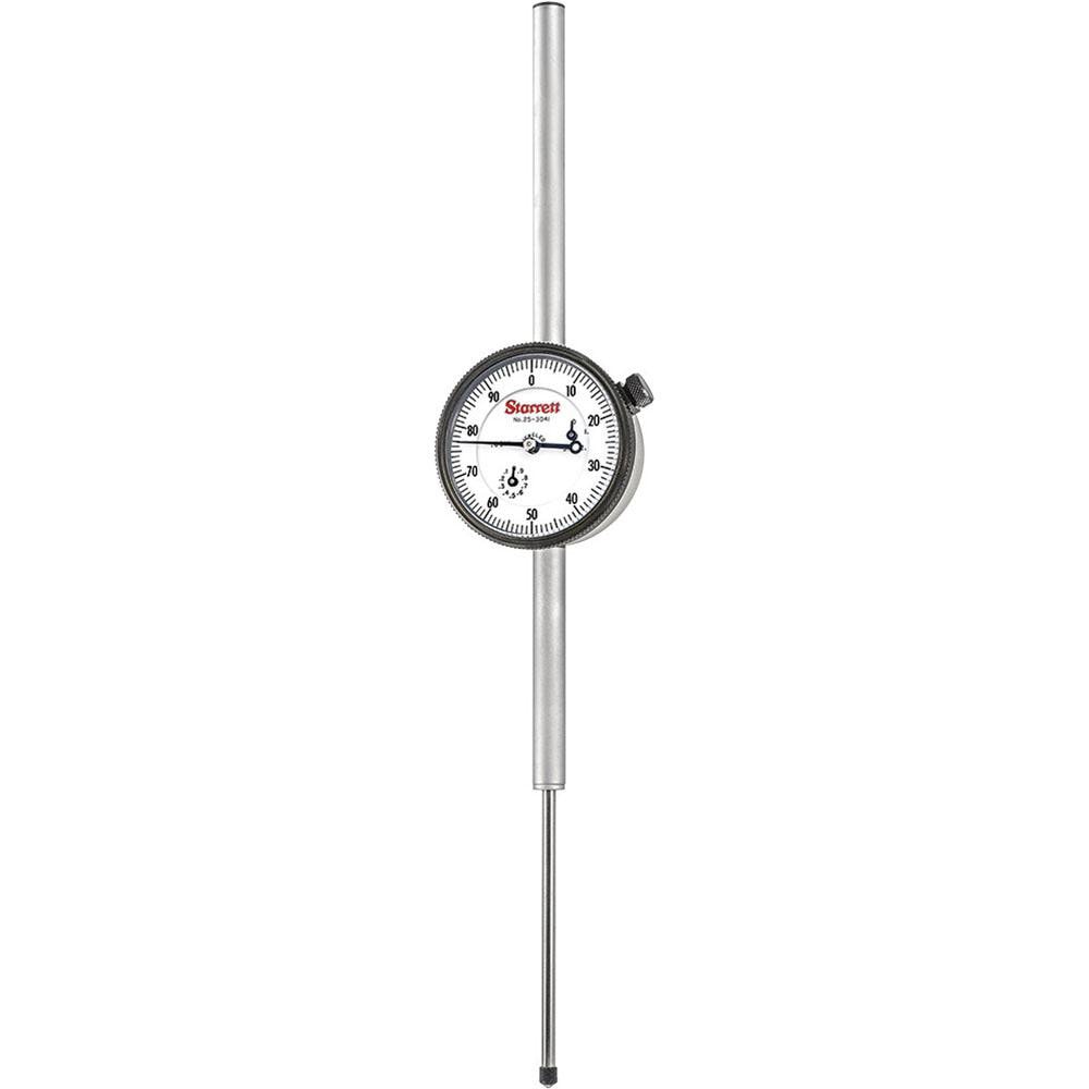 Starrett 53310 Dial Drop Indicator: 0 to 3" Range, 0-100 Dial Reading, 0.001" Graduation, 2-1/4" Dial Dia Image