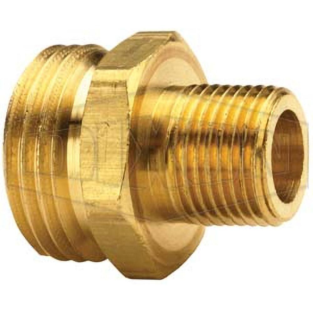 Brass & Chrome Pipe Fittings: Fitting Type: Male Adapter; Fitting Size: 3/4 x 1/2; End Connections: MGHT x MNPTF