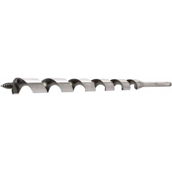1", 1/2" Diam Hex Shank, 18" Overall Length with 12" Twist, Ship Auger Bit