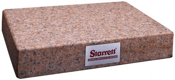 Starrett 80774 Inspection Surface Plate: 96" Long, 16" Thick, Granite, 2-Ledge, AA Grade 