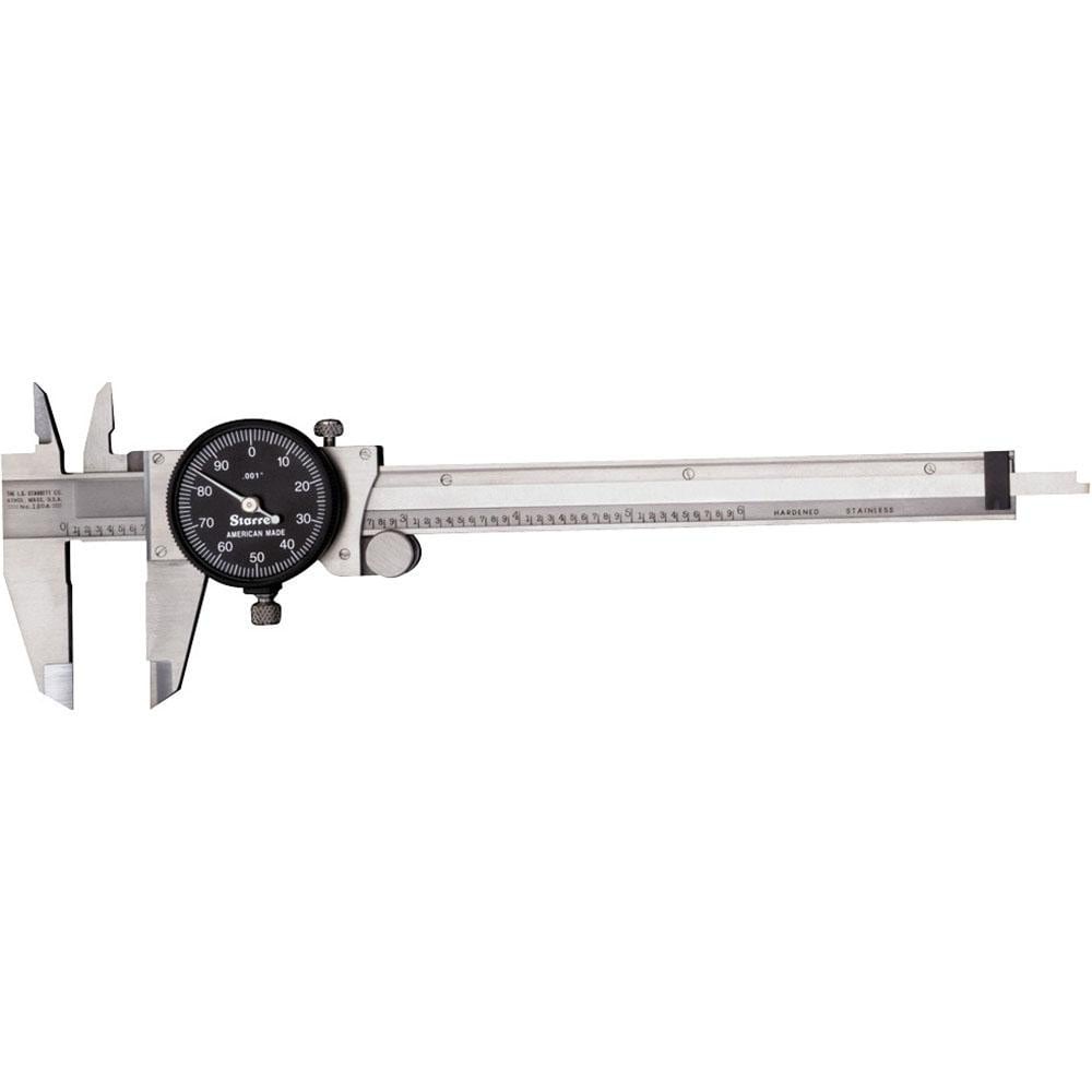 Dial Caliper: 6'' Range, 0.001'' Graduation, 0.1'' per Revolution