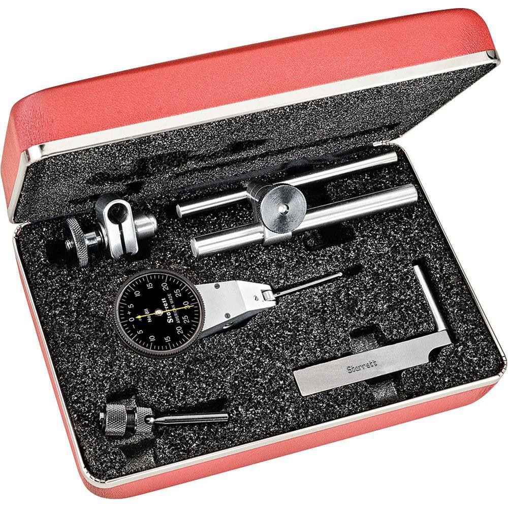 Starrett 63263 Test Indicator Kit: 7 Pc, 0.06" Measuring Range, 1-3/8" Dial Dia, 0-30-0 Dial Reading Image