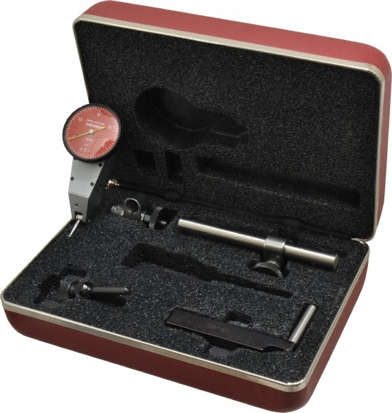 Starrett 63265 Test Indicator Kit: 7 Pc, 0.03" Measuring Range, 1-3/8" Dial Dia, 0-15-0 Dial Reading Image