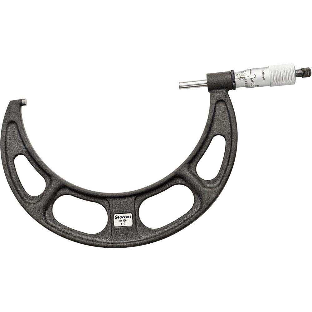 Mechanical Outside Micrometer: 7" Range, 0.0001" Graduation