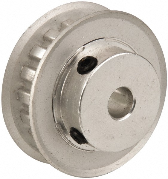 18 Tooth, 1/4" Inside x 1-1/8" Outside Diam, Hub & Flange Timing Belt Pulley