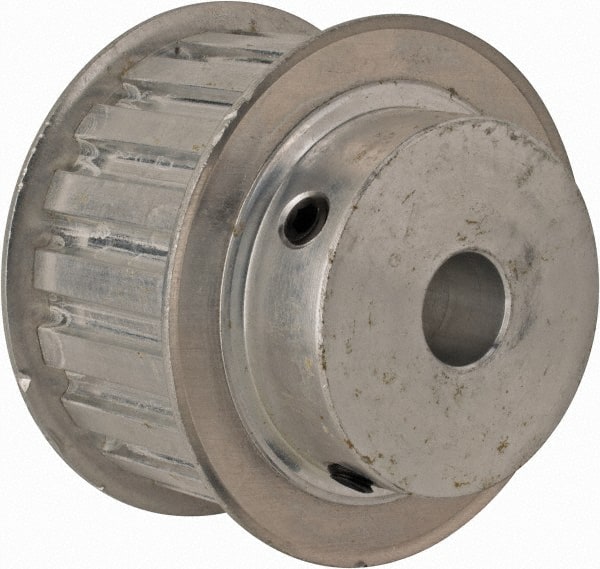 19 Tooth, 1/2" Inside x 2.238" Outside Diam, Hub & Flange Timing Belt Pulley