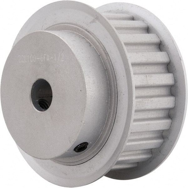 22 Tooth, 1/2" Inside x 2.596" Outside Diam, Hub & Flange Timing Belt Pulley