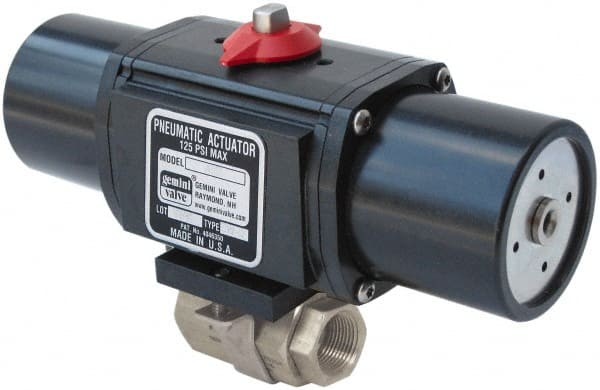 Gemini Valve 8866N512ASP86 Motorized Automatic Ball Valve: 1" Pipe, 150 & 720 Max psi, Stainless Steel 