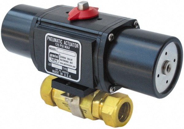 Motorized Automatic Ball Valve: 1/4" Pipe, Brass