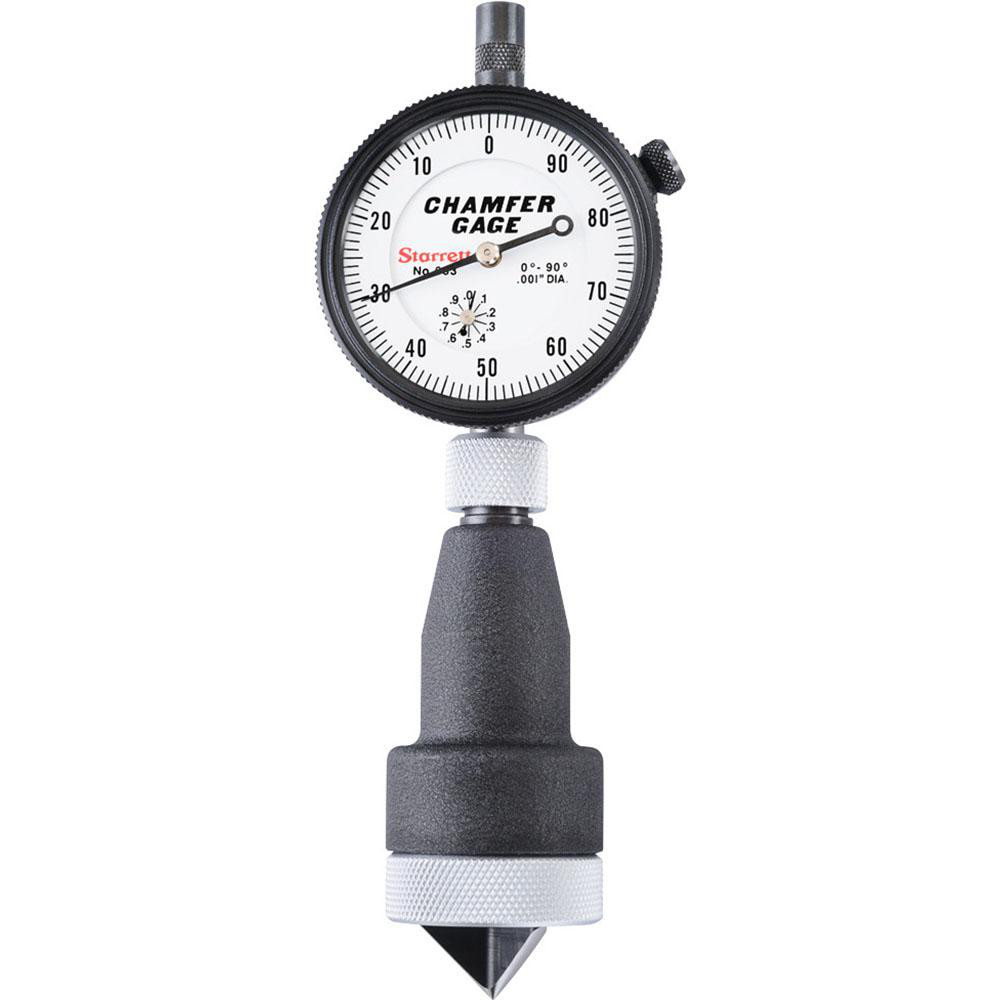 Internal Chamfer Gage: 0 to 1", 0 to 90 &deg; - 3-Blade Plunger