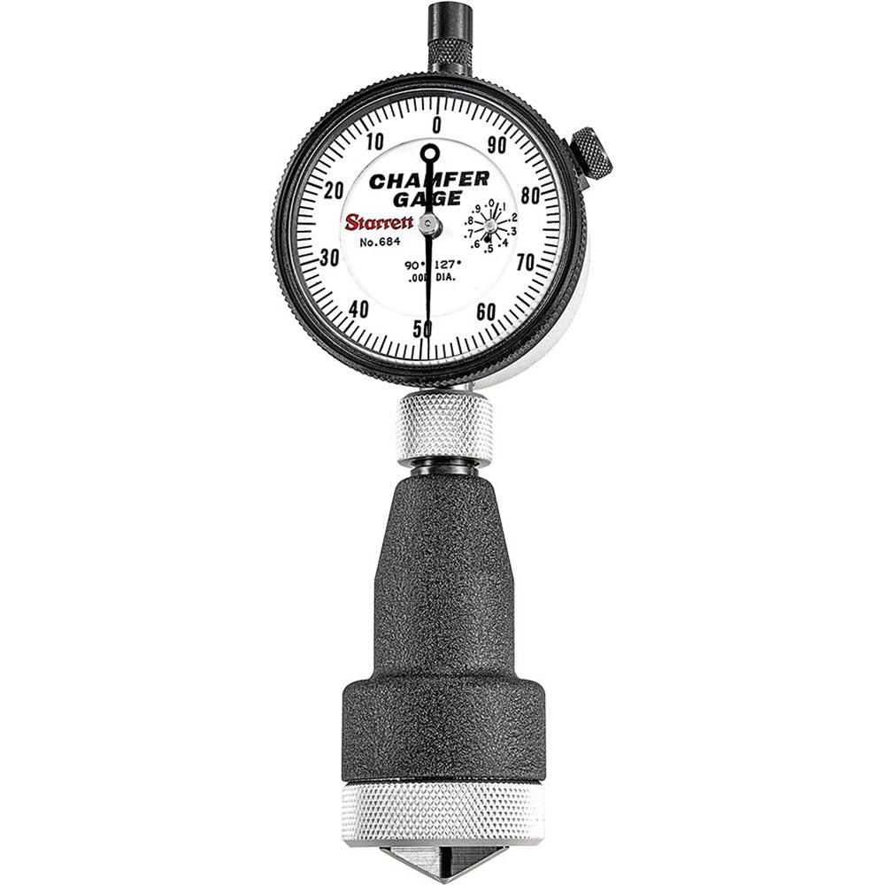 Internal Chamfer Gage: 0 to 1", 90 to 127 &deg; - 3-Blade Plunger