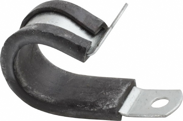 Made in USA STAR-GS-12E Cushion Clamp: 3/4" Pipe, Galvanized Steel & Silicone Cushion, Blue & Silver Image