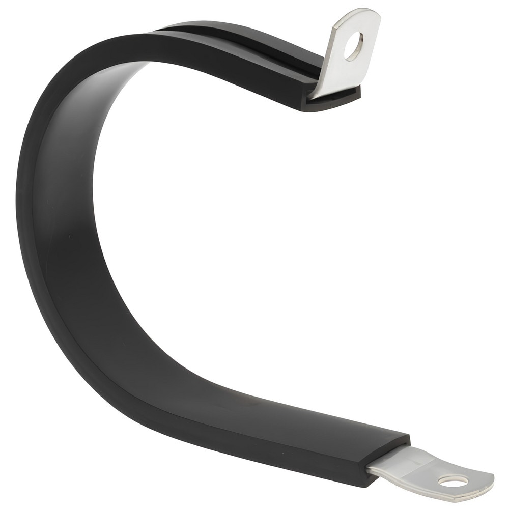 Cushion Clamp: 2" Pipe, Stainless Steel, Blue & Silver