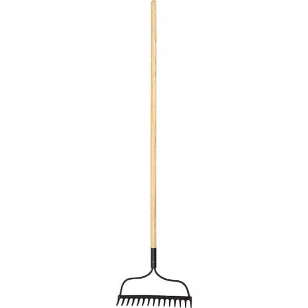 PRO-SOURCE PS-R002-15-2L Bow Rake with 52-3/4" Straight Wood Handle 