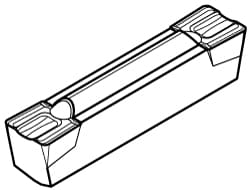 Kennametal 2275087 Grooving Insert: G312I08GMN KC5010, Solid Carbide Image