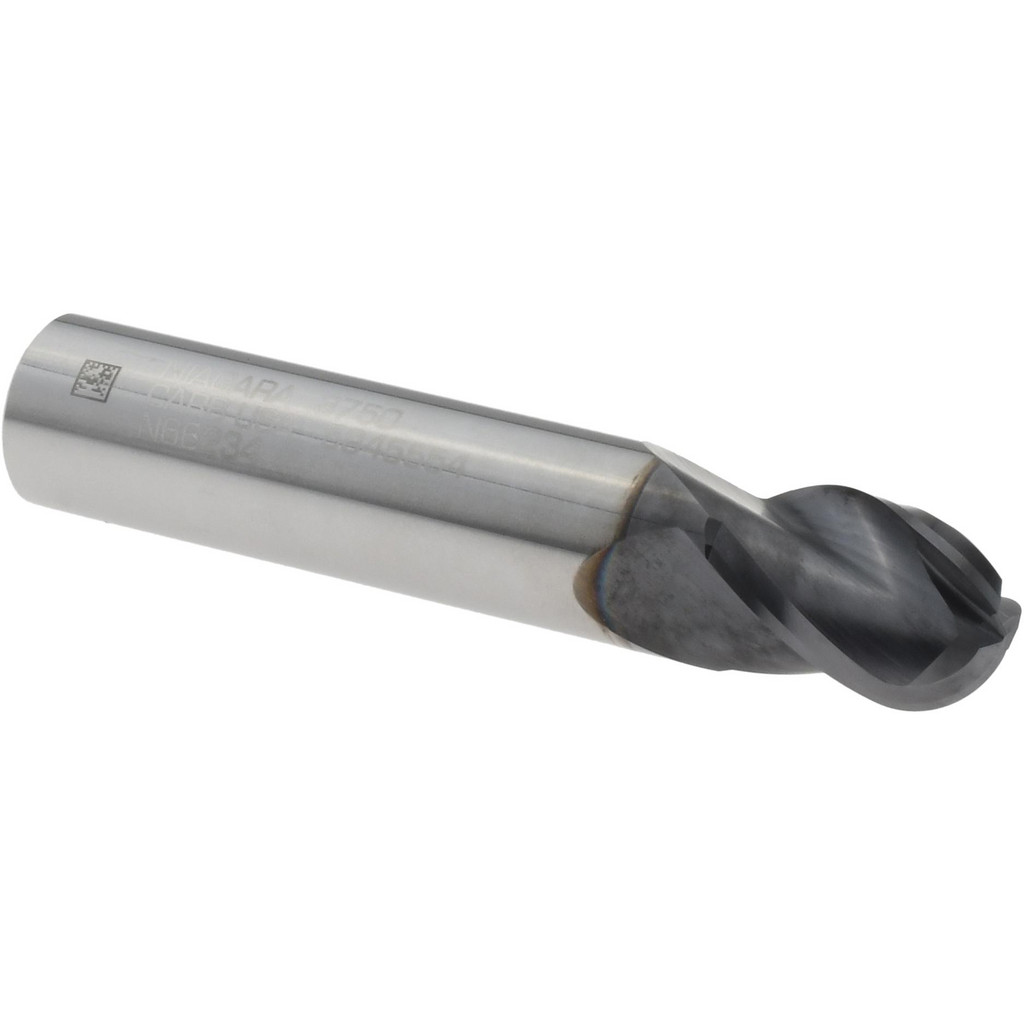 Niagara Cutter 17003796 Ball End Mill: 0.375" Dia, 0.5" LOC, 3 Flute, Solid Carbide Image