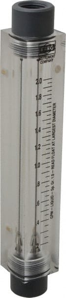 King 7511215B-04 1/2" FNPT Port Block Style, Inline Flowmeter 
