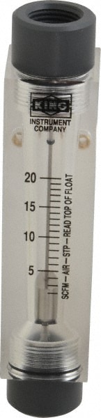 King 7511212B-07 1/2" FNPT Port Block Style, Inline Flowmeter Image