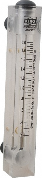 King 75202105C-06 1/2" M Port Block Style Panel Mount Flowmeter 